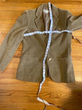 JAPAN Vintage 70s Astor One Camel Corduroy Blazer Jacket Elbow Patche-  Size 10